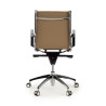sillon de oficina marron cafe croma estructura cromada ecopiel piel sintetica 6