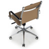 sillon de oficina marron cafe croma estructura cromada ecopiel piel sintetica 7