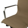 sillon de oficina marron cafe croma estructura cromada ecopiel piel sintetica 8
