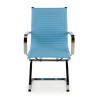 silla confidente azul celeste croma estructura cromada ecopiel piel sintetica 3