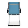 silla confidente azul celeste croma estructura cromada ecopiel piel sintetica 6