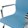 silla confidente azul celeste croma estructura cromada ecopiel piel sintetica 8