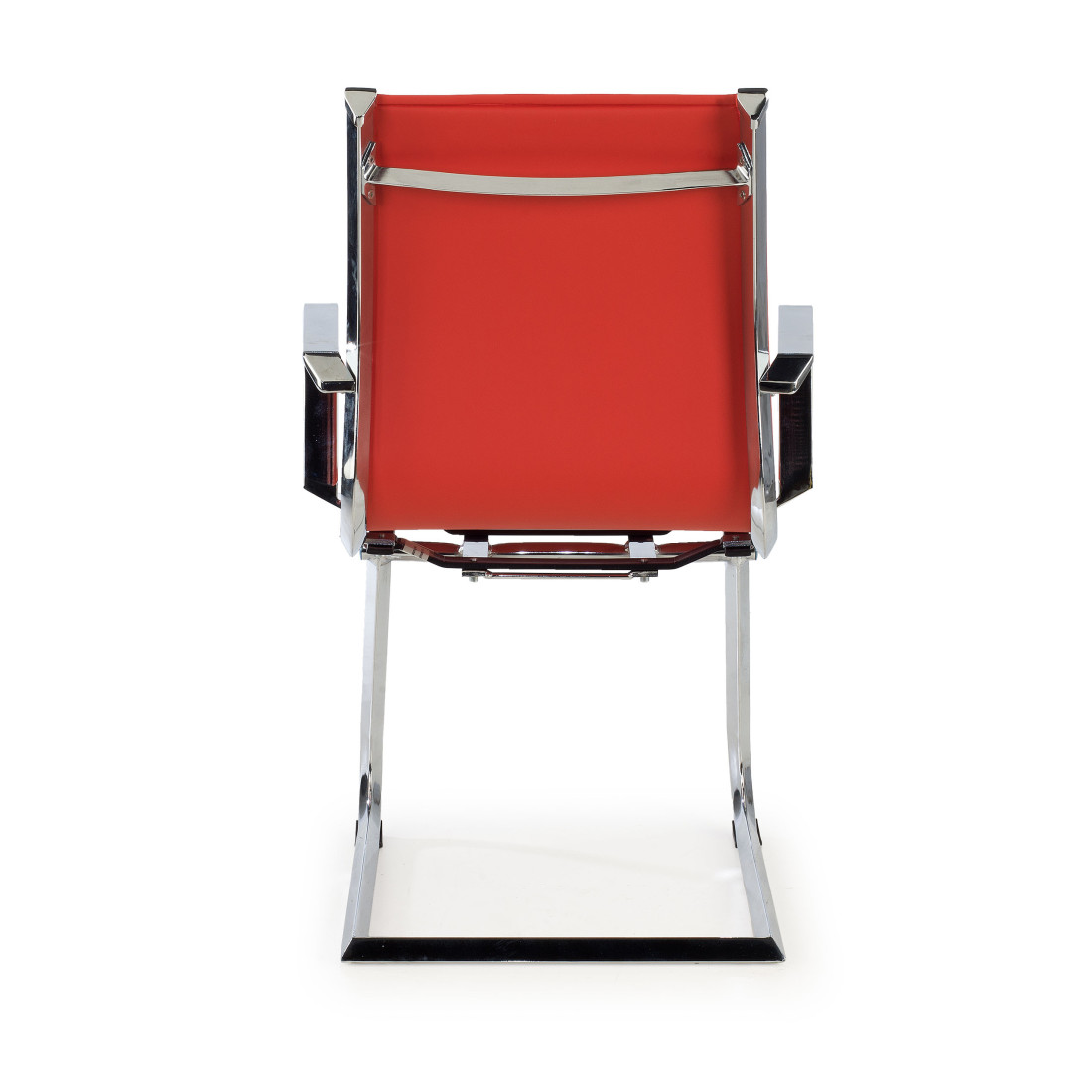 silla confidente rojo croma estructura cromada ecopiel piel sintetica 6