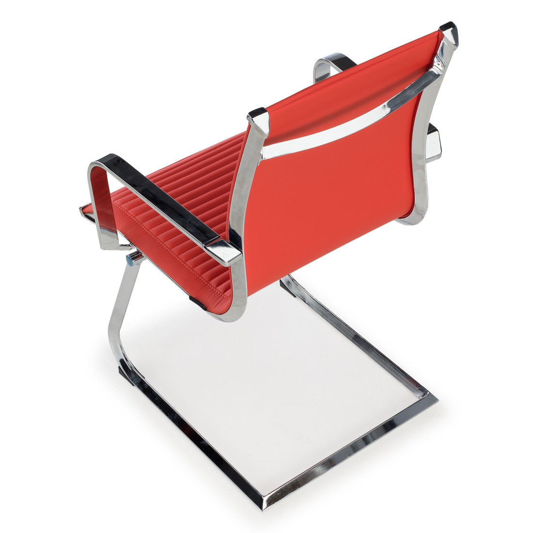 silla confidente rojo croma estructura cromada ecopiel piel sintetica 7