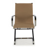 silla confidente marron cafe croma estructura cromada ecopiel piel sintetica 3