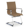 silla confidente marron cafe croma estructura cromada ecopiel piel sintetica 1