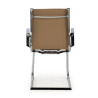 silla confidente marron cafe croma estructura cromada ecopiel piel sintetica 6