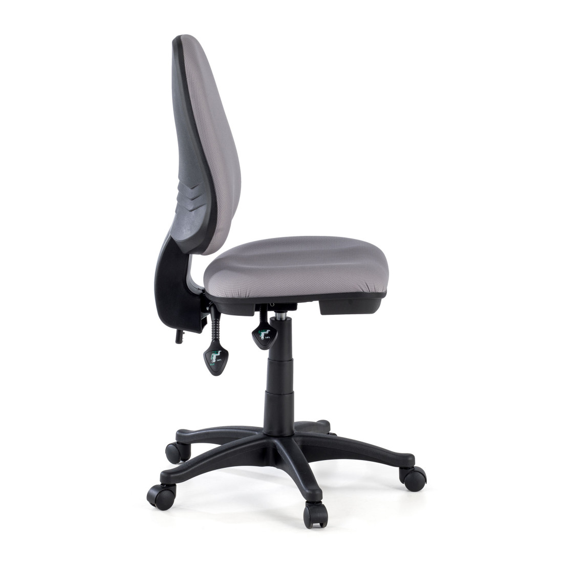 silla giratoria gris eco sin brazos tela 4