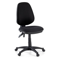 Silla de escritorio en tela Eco, mecanismo asyncron - negro