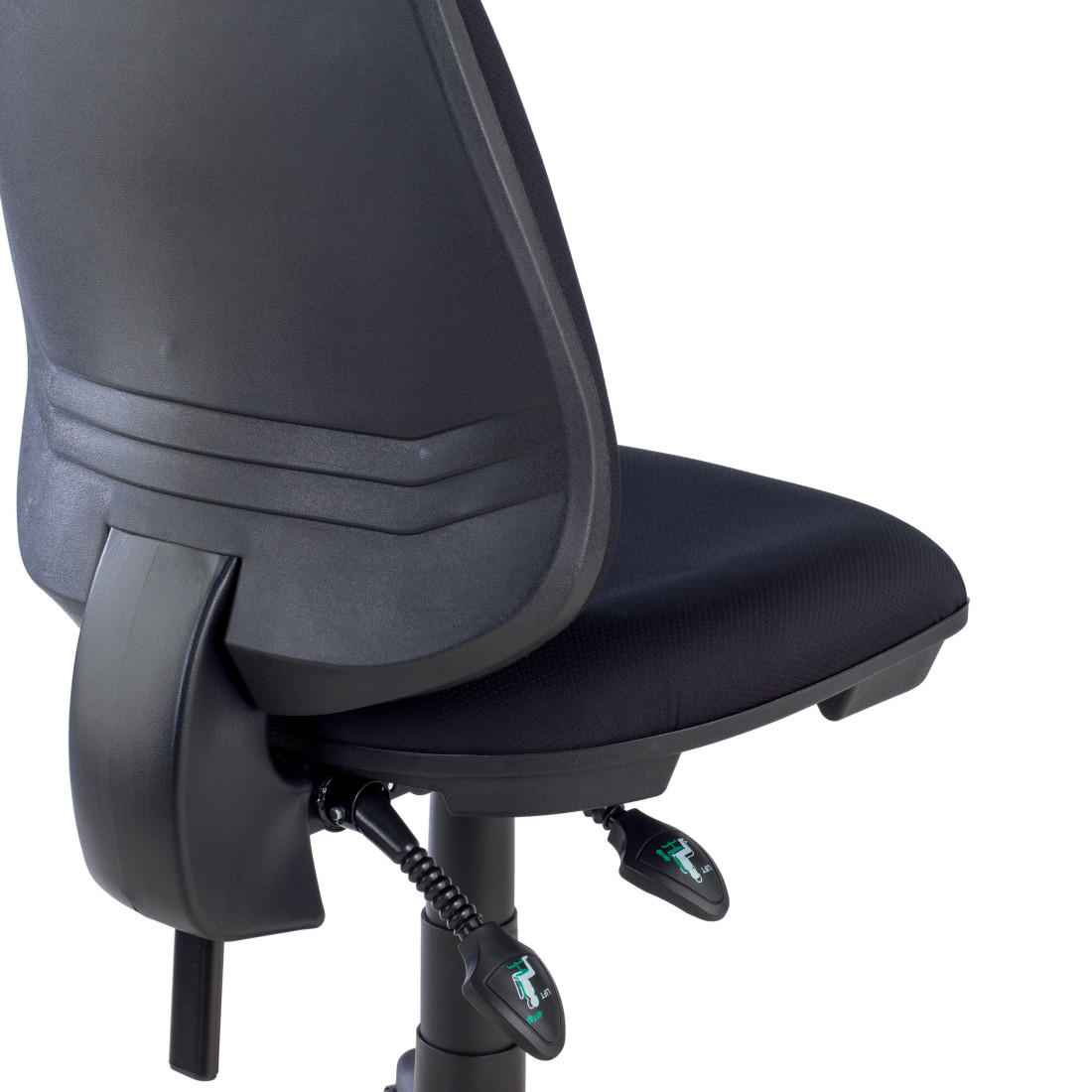 silla giratoria negro eco sin brazos tela 10