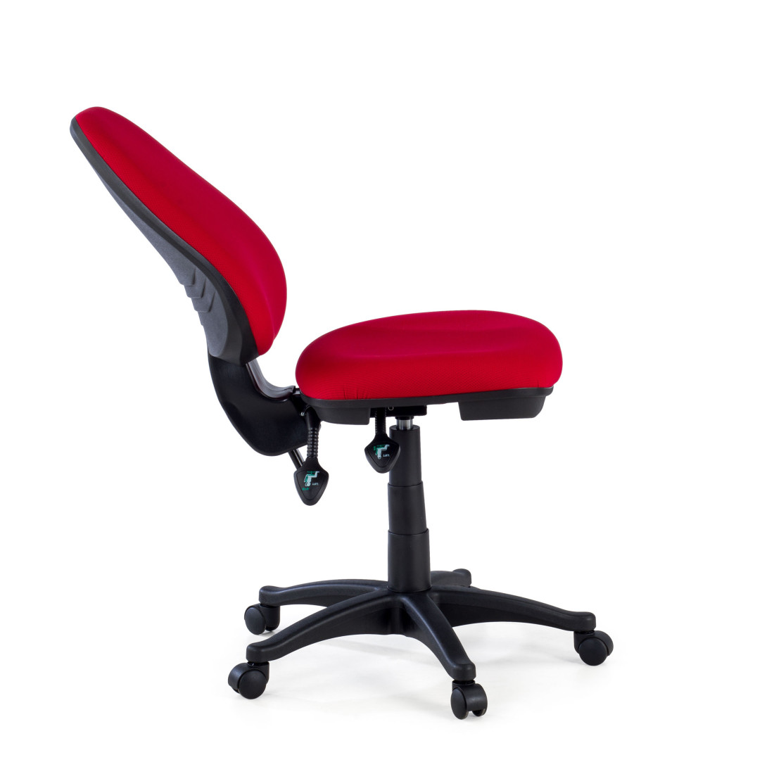 silla giratoria rojo eco sin brazos tela 5