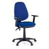 Silla de escritorio en tela Eco Con Brazos, mecanismo asyncron - AZUL