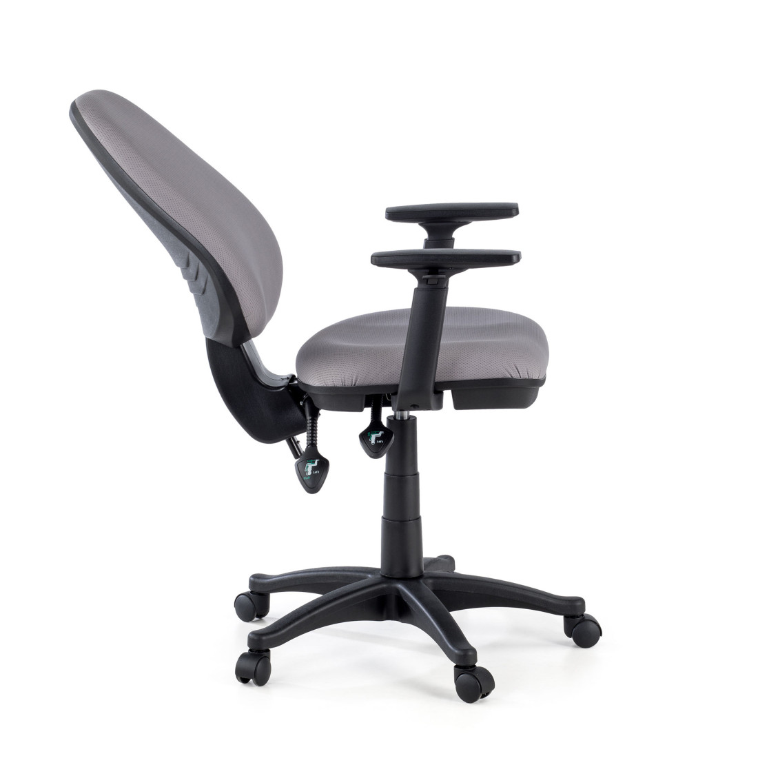 silla giratoria gris eco con brazos tela 4