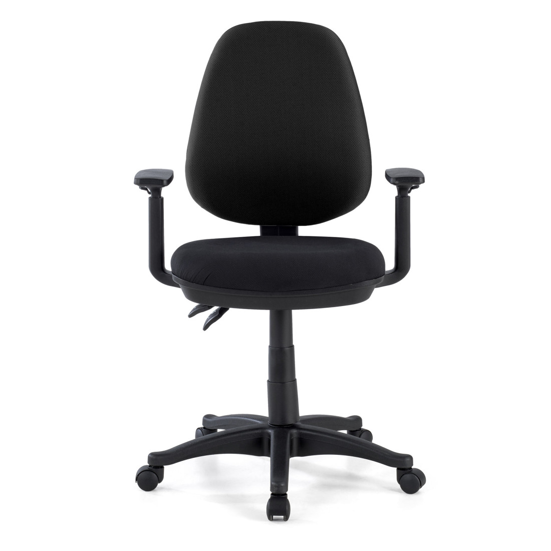 silla giratoria negro eco con brazos tela 6