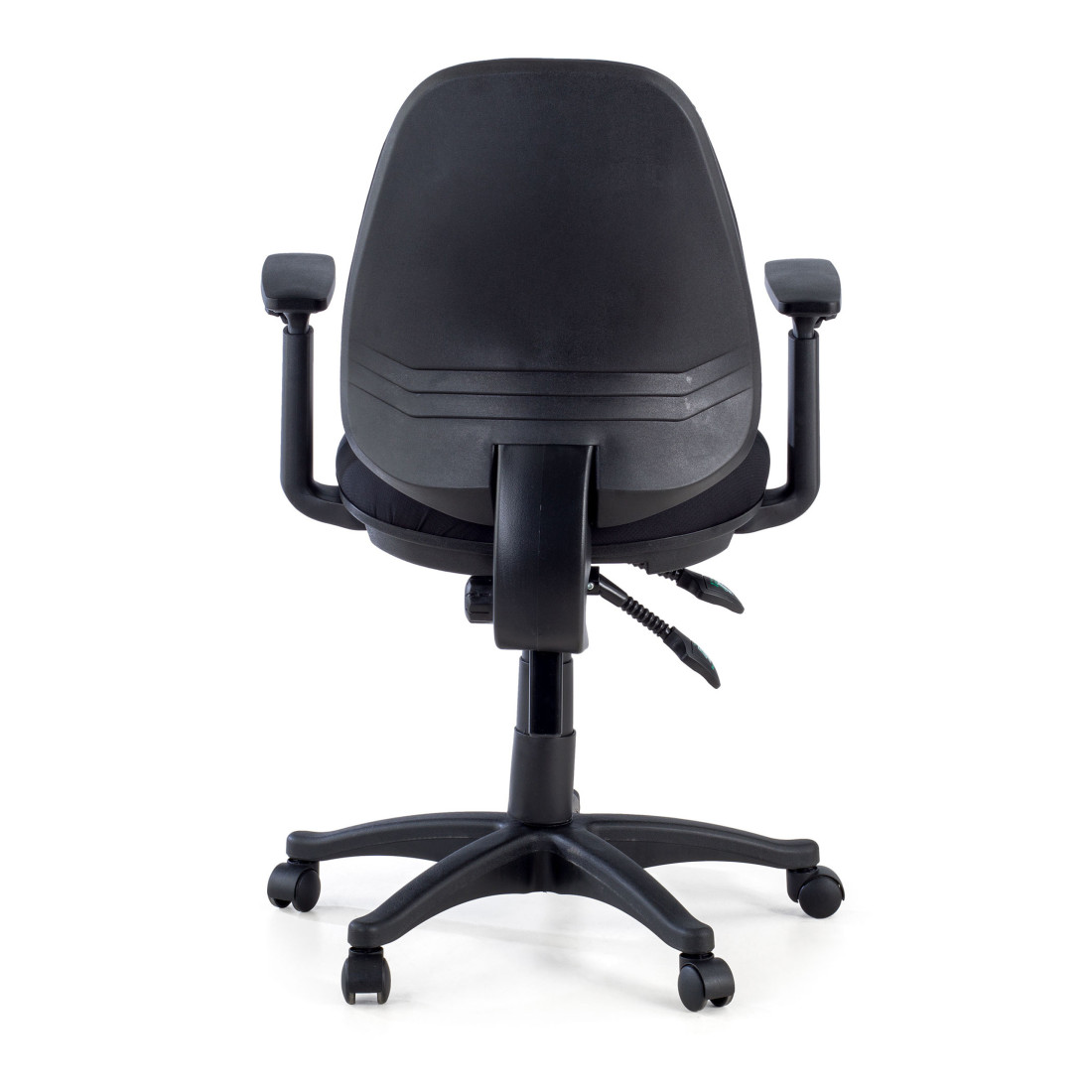 silla giratoria negro eco con brazos tela 7