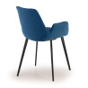 silla confidente azul elodie 4 patas tela 6