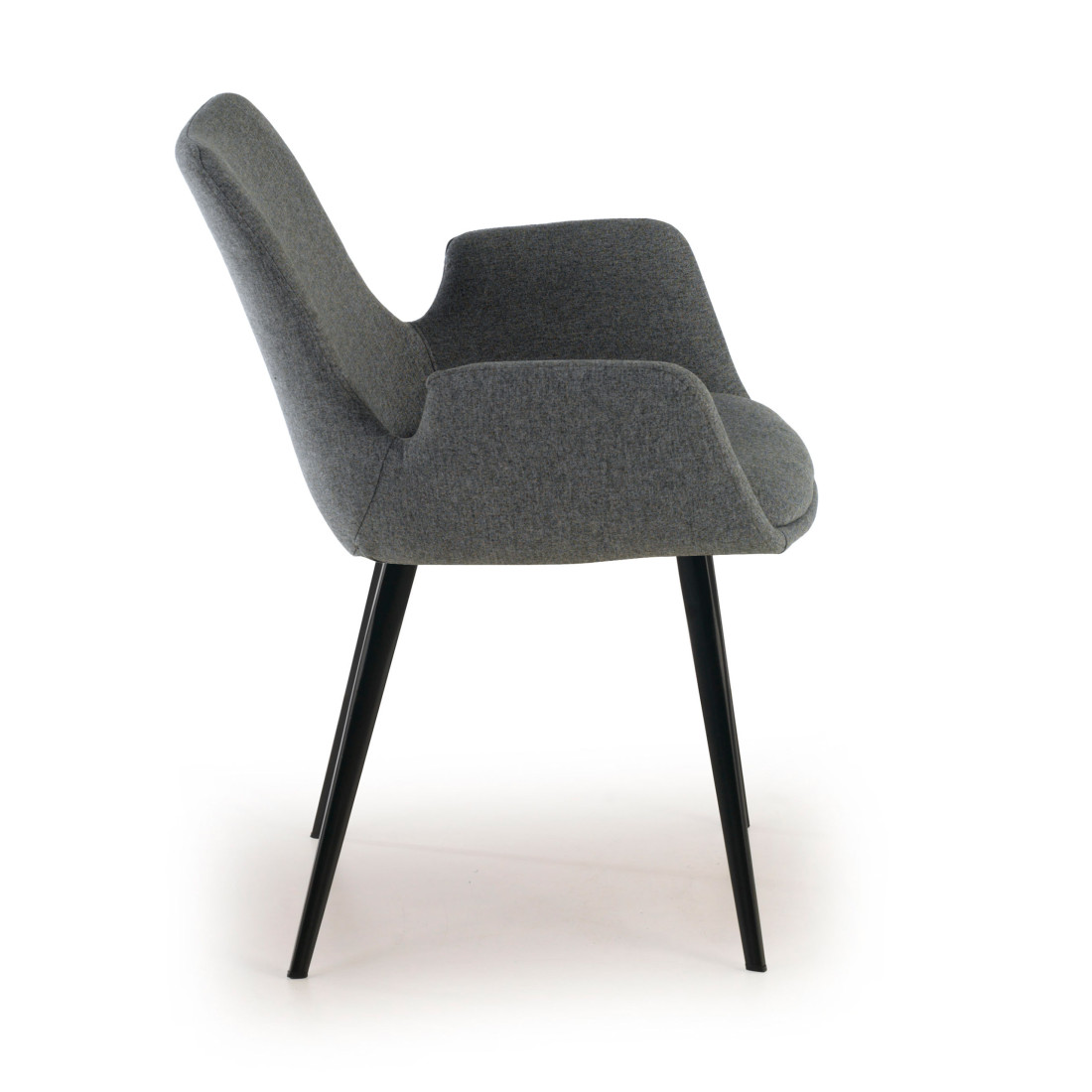 silla confidente antracita elodie 4 patas tela 6