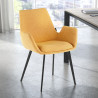silla confidente amarillo elodie 4 patas tela 2