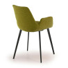 silla confidente verde elodie 4 patas tela 5