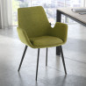 silla confidente verde elodie 4 patas tela 2