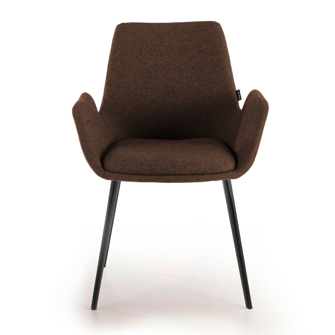 silla confidente marron elodie 4 patas tela 3