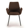 silla confidente marron elodie 4 patas tela 3