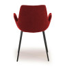silla confidente rojo elodie 4 patas tela 4