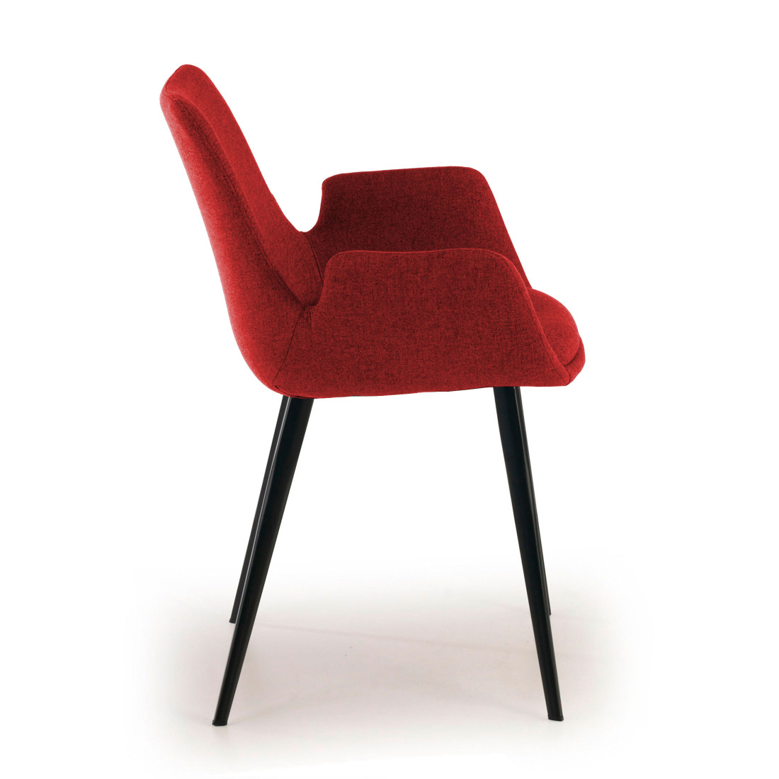 silla confidente rojo elodie 4 patas tela 6