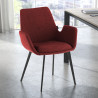 silla confidente rojo elodie 4 patas tela 2