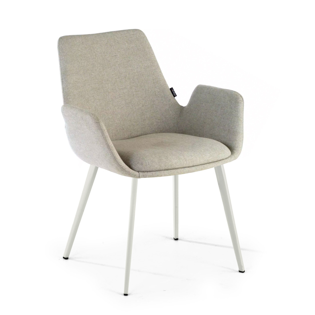 silla confidente gris elodie 4 patas tela 1
