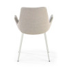 silla confidente gris elodie 4 patas tela 6
