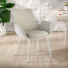 silla confidente gris elodie 4 patas tela 2