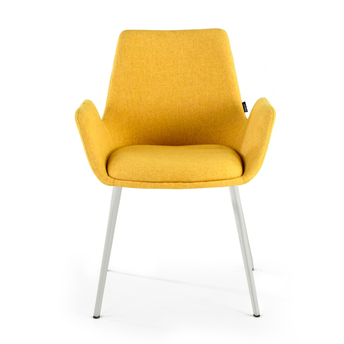 silla confidente amarillo elodie 4 patas tela 3