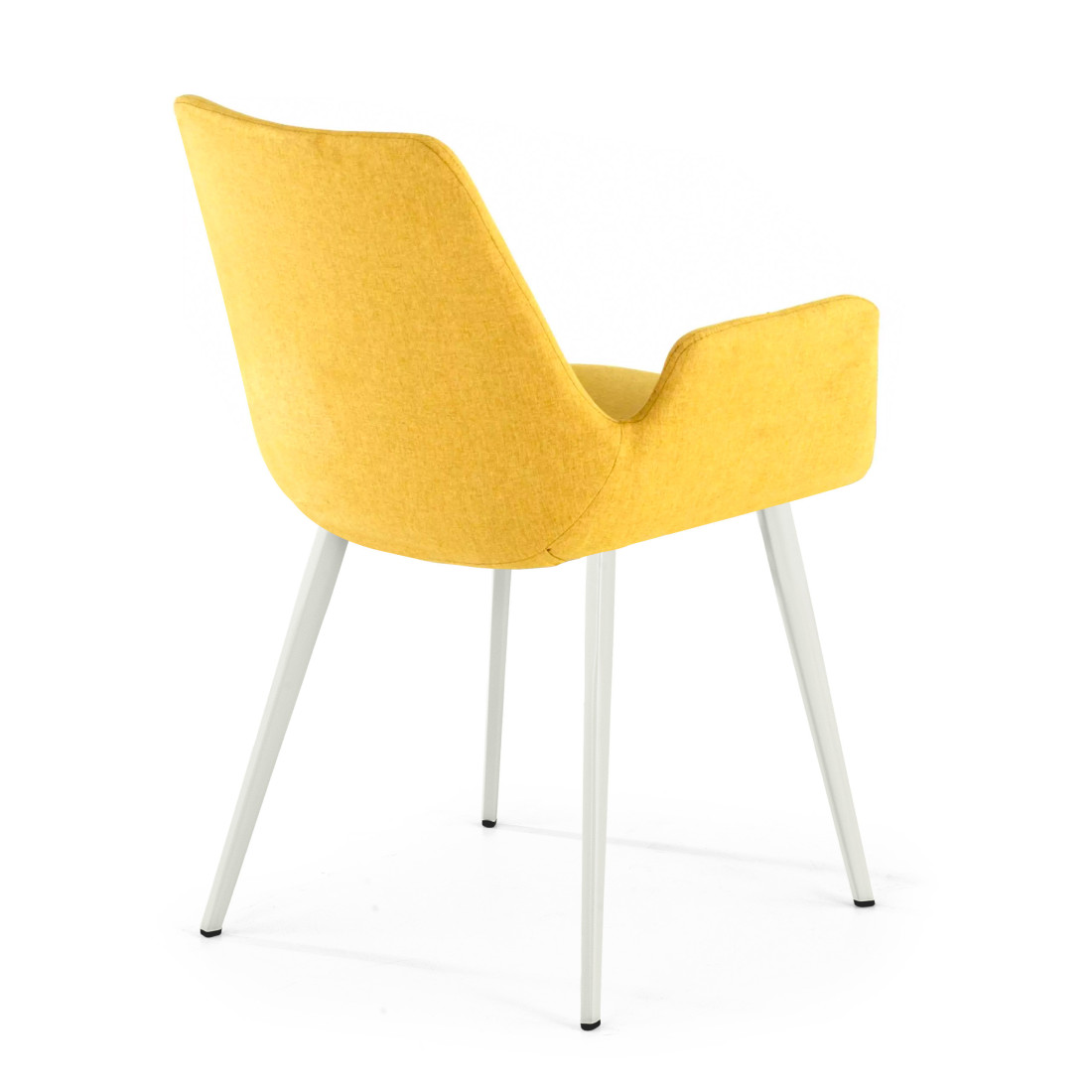 silla confidente amarillo elodie 4 patas tela 5
