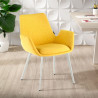silla confidente amarillo elodie 4 patas tela 2