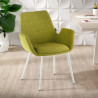 silla confidente verde elodie 4 patas tela 2