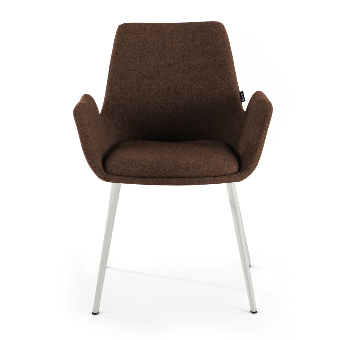 silla confidente marron elodie 4 patas tela 3