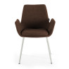 silla confidente marron elodie 4 patas tela 3