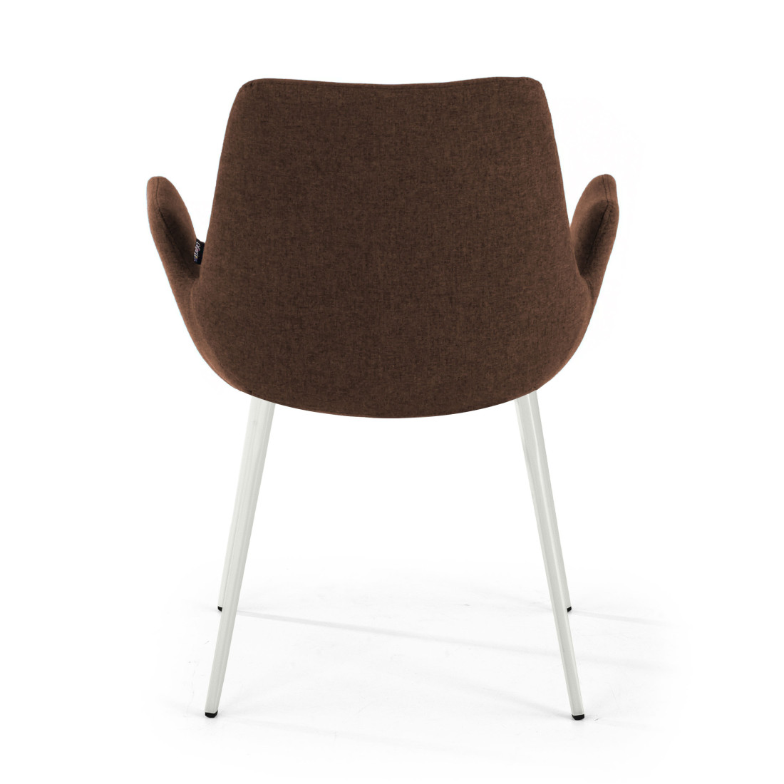 silla confidente marron elodie 4 patas tela 6
