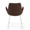 silla confidente marron elodie 4 patas tela 6