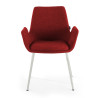 silla confidente rojo elodie 4 patas tela 3