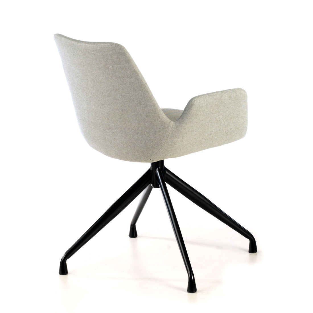 silla confidente gris elodie giratoria tela 6