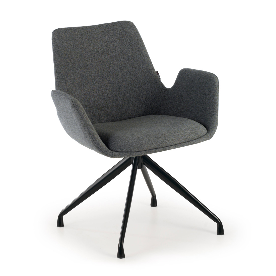 silla confidente antracita elodie giratoria tela 1