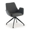 Silla Reuniones Elodie, gran acolchado, estructura giratoria - Antracita