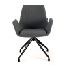 silla confidente antracita elodie giratoria tela 3