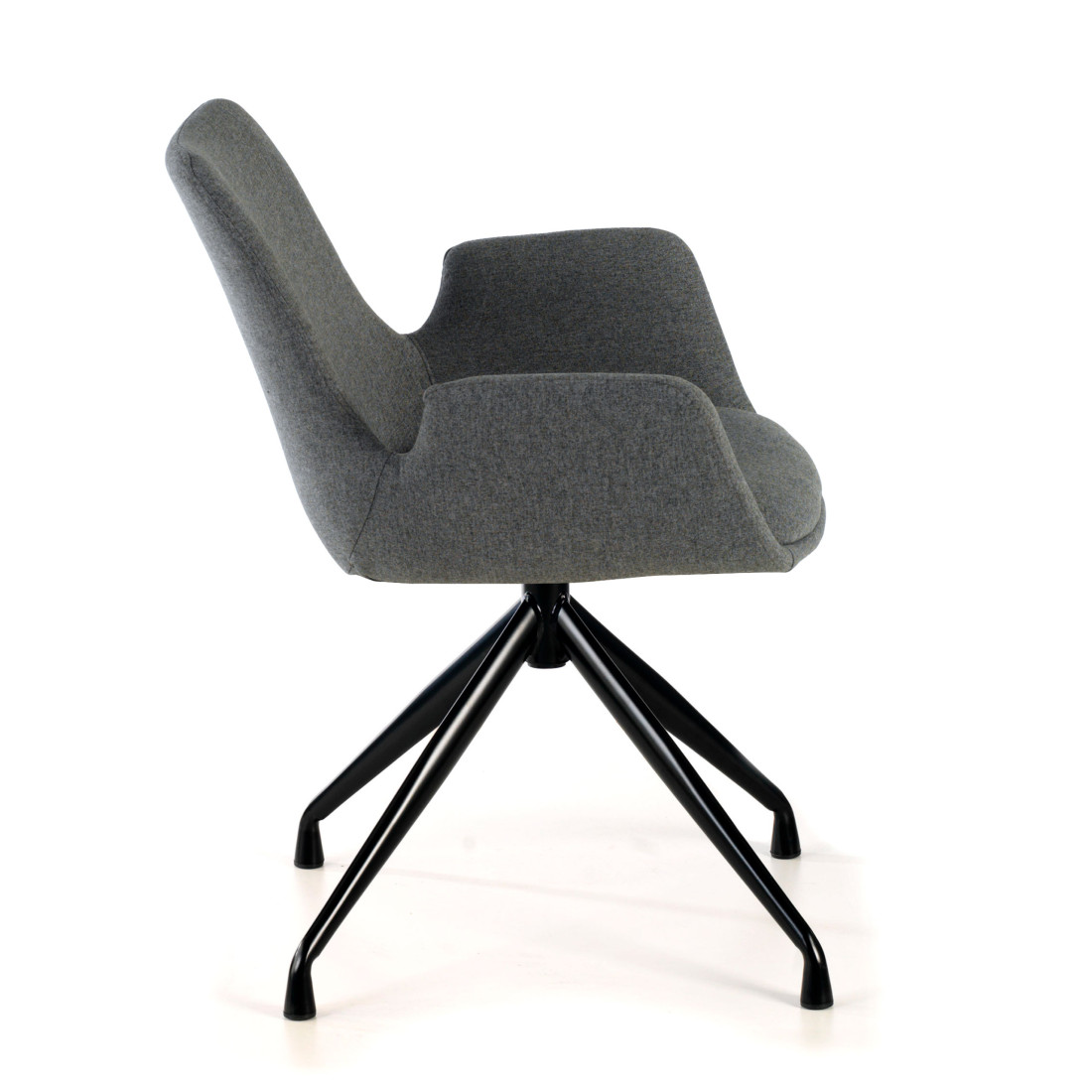 silla confidente antracita elodie giratoria tela 6