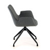 silla confidente antracita elodie giratoria tela 6