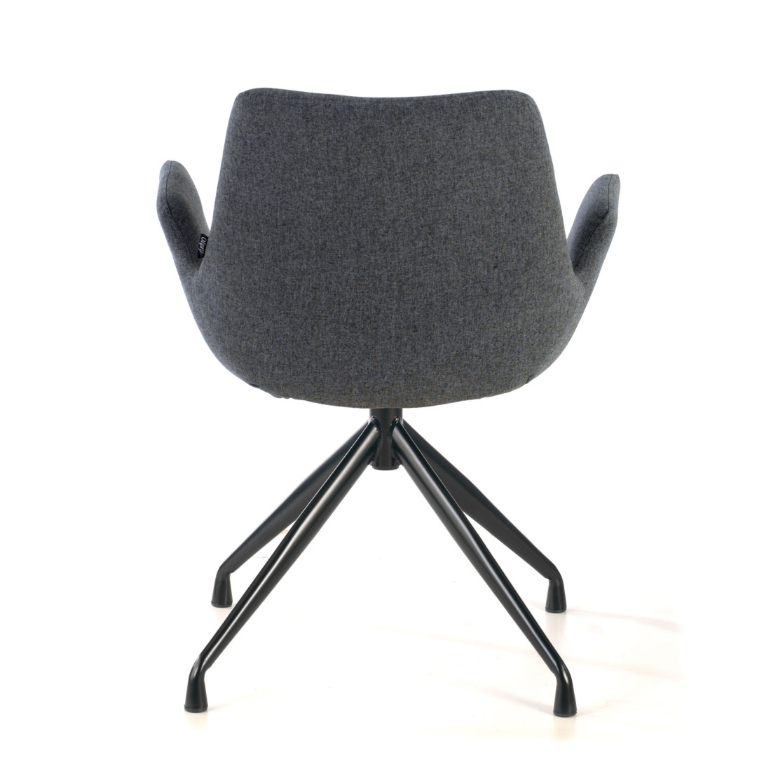 silla confidente antracita elodie giratoria tela 8