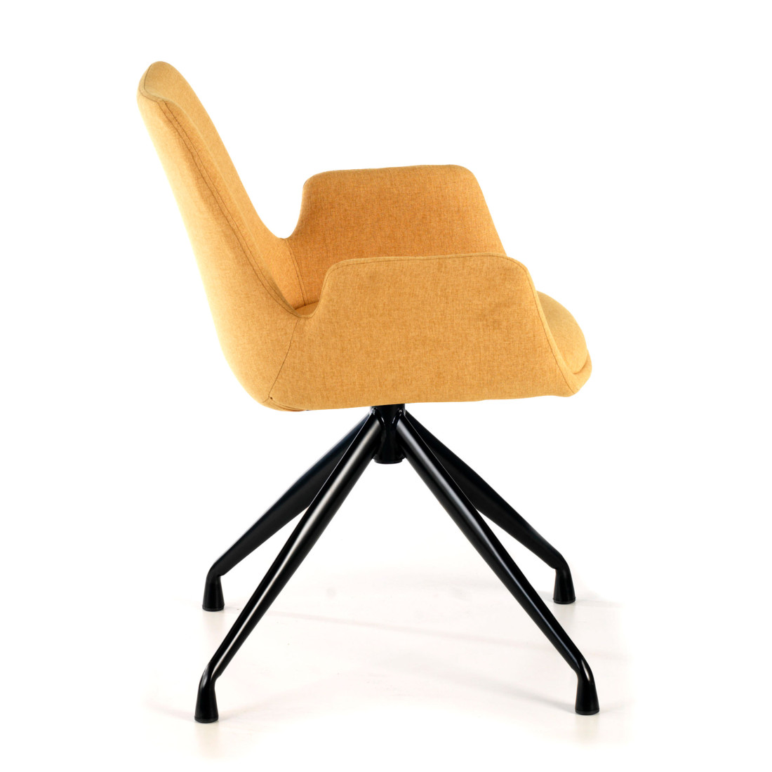 silla confidente amarillo elodie giratoria tela 6