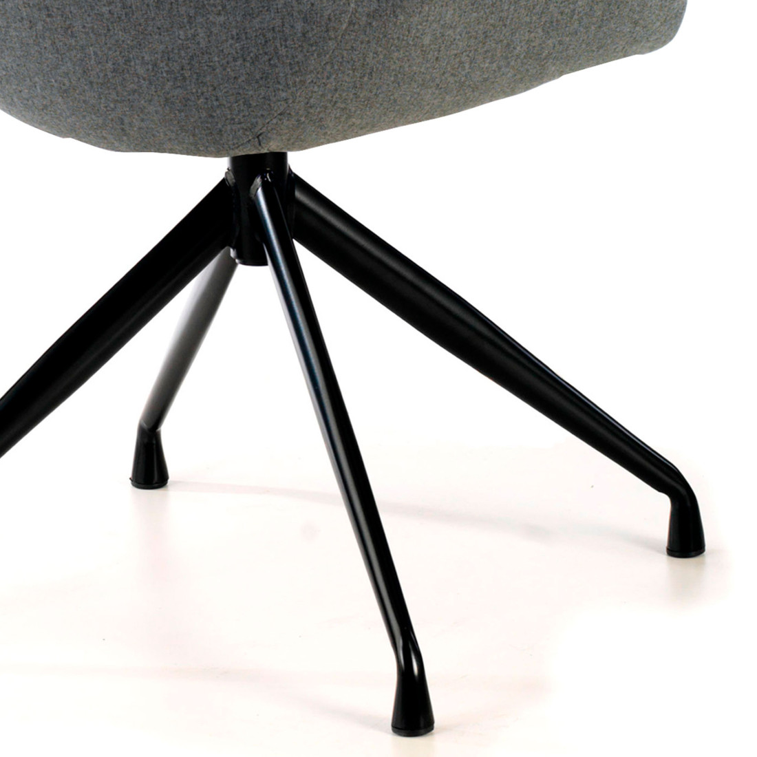silla confidente antracita elodie giratoria tela 5